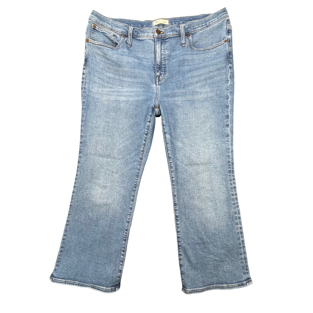 Madwell Blue Cali Demi-Boot Cropped Flare Jeans Womens 33P